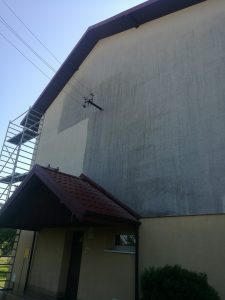 mycie ścian fasad czyszczenie glonów grzybów mchów porostów